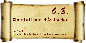 Oberleitner Bíborka névjegykártya